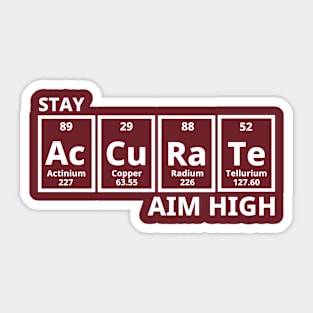 Stay Accurate Aim High Sticker